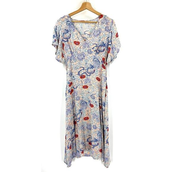 Roller Rabbit Issa Floral Midi Dress Sz S - Picture 3 of 9